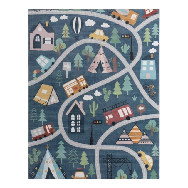 Tapete Decorativo Infantil City Roads 1.2 m x 1.7 m | Saffron Looms