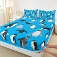 thumbnail image 3 of Homewish Kawaii Penguin Kids Full Size Sheets, Cute Cartoon Animal Bed Sheets, Funny Ocean Sealife Sheet Sets, Breathable Home Decor, 4pcs, 3 of 7