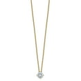 thumbnail image 2 of 14K Yellow Gold Cable Necklace with Pendants Chain 3/4ct. 6.0mm Round D E F Pure Light Moissanite Solitaire 18 inch 7.39 mm, 2 of 3
