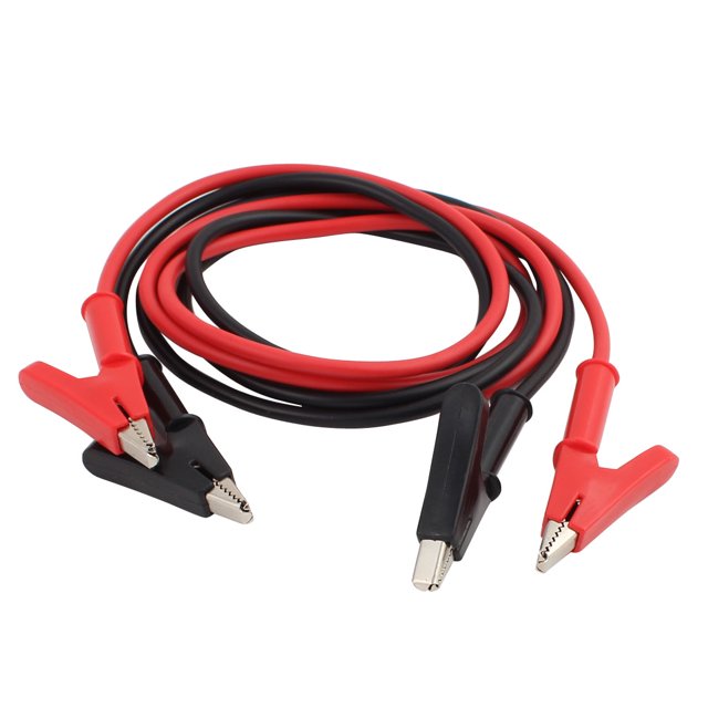 Cable de prueba con clips de cocodrilo de doble extremo de 1.02 m