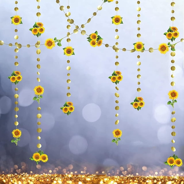 Banner De Guirnalda De Girasol Para Decoraciones De Fiesta De Cumpleaños Para Niños Telón De Fondo De Serpentina Con Tema De Girasol De Otoño Eres Mi Sol Boda Nupcial Baby Shower E