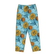 thumbnail image 4 of Naloa Sunflowers Print Women’s Ultra-Soft Comfy Pajama Lounge Pants with Pockets & Drawstring, 4 of 8
