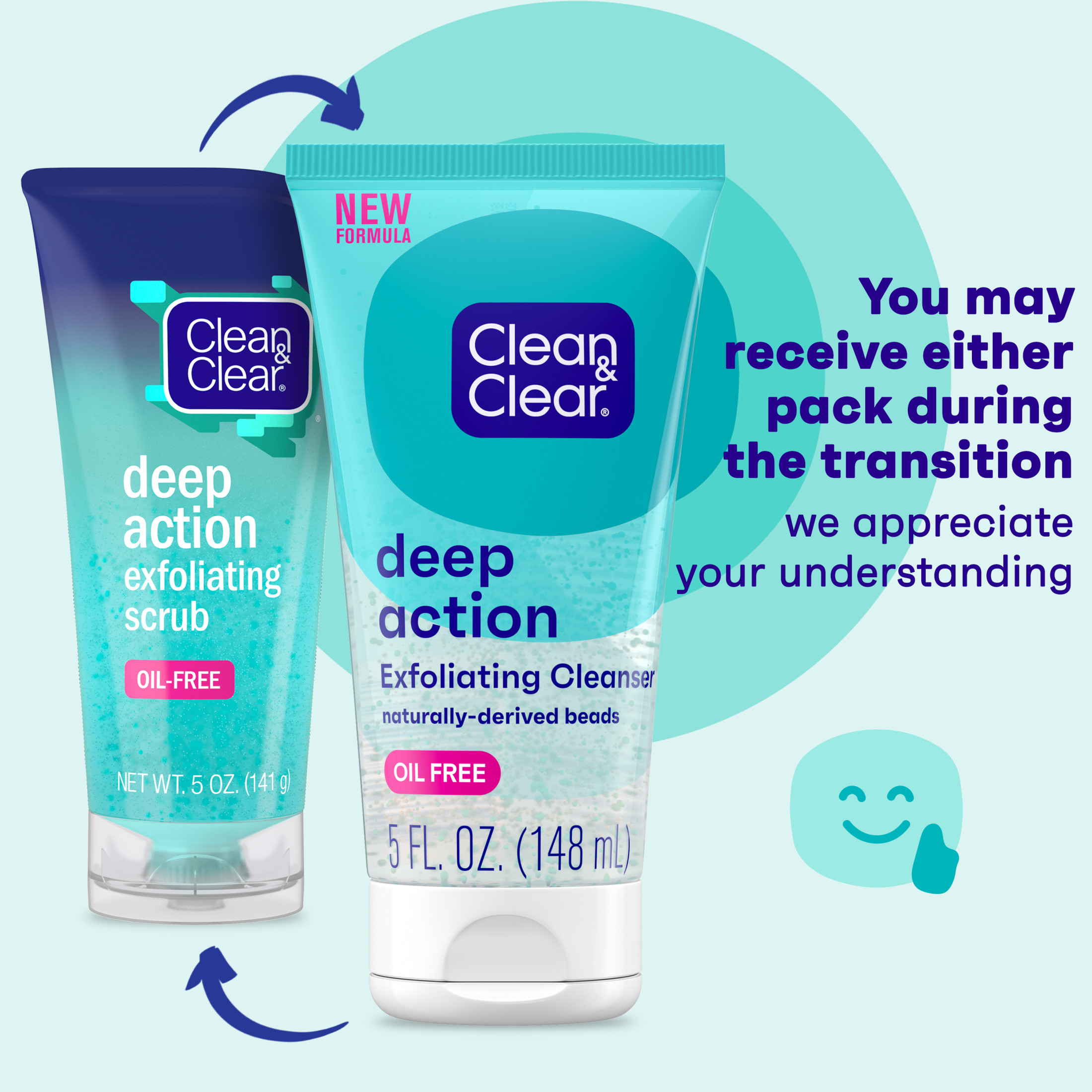 Clean & Clear Oil-Free Deep Action Exfoliating Facial Wash, 5 fl. oz - image 3 of 8