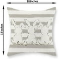 thumbnail image 6 of Easter Pillow Covers 18x18 Inch Set of 2, Gray Stripes Bunny Decor Throw Pillows Spring Holiday Farmhouse Pillowcase Easter Decorations Rabbit Outdoor Cushion Case for Couch Home Decorative, 6 of 6