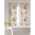 thumbnail image 3 of Seashell Coastal Curtains 54 Inch Length, Sheer Curtains for Bedroom Living Room Window Summer Beach Ocean Starfish Burlap Rod Pocket Voile Drapes Kitchen Curtains Small Half Window 42"x54" 2 Panels, 3 of 6