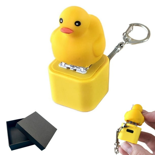 Llavero Fidget Toy Duck Quacking con luces de colores