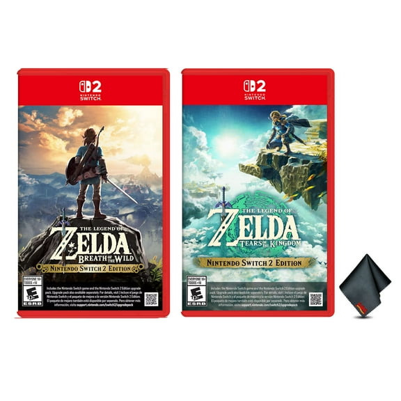 Nintendo The Legend of Zelda: Tears of the Kingdom   Nintendo The Legend of Zelda: Breath of the Wild for Nintendo Switch 2 Edition   Microfiber Cleaning Cloth
