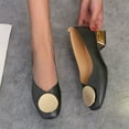 thumbnail image 4 of TOWED22 Ballerines pour Femmes, Chaussures Plates pour Femmes Chaussures Habillées Ballerines à Bout Rond Ballerines Confortables en Crochet Dentelle Talon Bas, Noir, 4 of 5