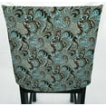 thumbnail image 3 of Brown & Teal Paisley Dining Room Chair Back Covers or Seat Covers by Penny's Needful Things (Chair Back Cover Only) (17 W x 15 H CHAIR BACK), 3 of 4