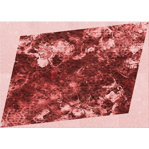 Ahgly Company Machine Washable Indoor Rectangle Transitional Pastel Pink Area Rugs, 8' x 12'