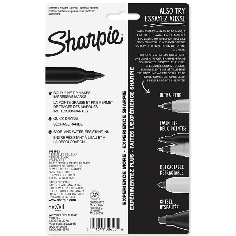 Sharpie Permanent Markers, Ultra Fine Point, Pastel Colors, 30