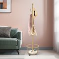 thumbnail image 3 of Coat Rack Hat Bag Stand Tree Clothes Hanger Holder 6 Hooks Organizer with Wheels, 3 of 7