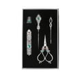 thumbnail image 1 of Kit de bordado, tijeras de costura, suministros de costura, juego de bordado portátil, tijeras de sastre, Kit de costura para proyectos de bricolaje, Plata, 1 of 9