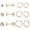 Rose Gold, variant on 6 Pairs Lightweight 14K Gold Plated Flat Back Stud Earrings Sets, Small Huggie Hoop Earrings for Women Men
