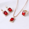 thumbnail image 4 of Qarigey Sistema de joyería de piedra exquisita de aleación elaborado a mano para mayor durabilidad Sistema de joyería con colgante vintage Ropa, zapatos y accesorios Miscelánea rojo, 4 of 6