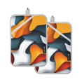 thumbnail image 7 of Yayeee Pot Holders Kitchen Heat Resistant with Pocket 7"x9.8" Cotton Oven Cooking Hot Pads, Abstract Wavy, 7 of 7