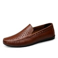 thumbnail image 5 of Men's Casual Hollow Loafers Slip On Leather Shoes Breathable Driving Shoes Moccasins Classic Penny Loafer Flats Boat Shoes, 5 of 9