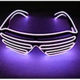 thumbnail image 1 of Gafas LED de neón para fiesta, gafas parpadeantes con cable EL, gafas luminosas brillantes, regalo novedoso, gafas de sol brillantes, suministros de luz brillante, 1 of 4