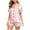 Pink, variant on MIUOWANP Pajamas for Women Set Shorts Womens Silk Satin Pajamas Set Two-Piece Sleepwear Loungewear Pajama Sets Gray XXXL