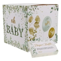 FRCOLOR Greenery Diaper Raffle Tickets With Diaper Raffle Card Sign Box Baby Shower Party Decorations Leaves Insert Invitations Card Party Decorations