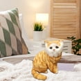 thumbnail image 1 of Gatos de peluche realistas CUTICAT juguetes de dibujos animados Gato de peluche amarillo, 1 of 8