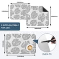 thumbnail image 5 of Gray Monstera Leaf Dish Drying Mats for Kitchen Counter, Tropical Botanical Minimalist Modern Absorbent Coffee Bar Mat with Non-slip Rubber Backed Quick Drying Dish Rack Pad 16"x24", 5 of 9