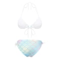 thumbnail image 4 of Alvivi Women's Fish Scale Printed Two Piece Bikini Sets Lace Up Padded Brazilian Bathing Suits Type L M, 4 of 7