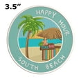 thumbnail image 2 of Happy Hour! Folly Beach, South Carolina 3.5 Inch Iron Or Sew On Embroidered Fabric Badge Patch Ocean Beach, Salt Life Iconic Series, 2 of 2