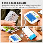 Greater Goods Bluetooth Blood Pressure Monitor, Upper Arm Cuff, App Compatible, 120-Reading Memory, Carrying Case Included