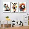 thumbnail image 2 of Hieng Graffiti Soccer Wall Hieng Sneakers Posters Wall Decor Prints Pictures Sports Theme Colorful Football Canvas Paintings for Bedroom Boys Room Teen Kids Playroom Home Decoration, 2 of 6