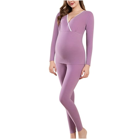 

Womens Thermal Underwear Sets Clearance Bib Pants Coverall Keep Warm Underwear Set Women S Underwear Cotton Purple Xl