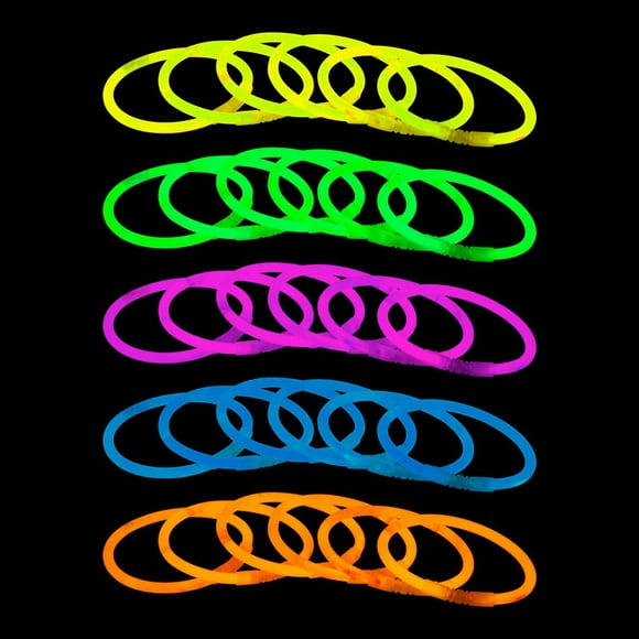 ibobby Fun Party Supplies Glow in the Dark Neon Bracelet Bulk
