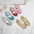 thumbnail image 3 of URMAGIC Flower Girls Dress Shoes Toddler Kids Wedding Party Low Heel Mary Jane Princess Shoes Sparkle Glitter Flat Shoes, 3 of 3