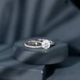thumbnail image 6 of Rosec Jewels Lab Diamond Wedding Ring Set - 8 mm - 2 Ct Engagement Ring with Wedding Band - EF-VS Grade, 925 Sterling Silver, US 4.00, 6 of 8