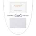 thumbnail image 1 of Collar ASHINE de plata esterlina 925 con cadena tipo caja de 50 cm, 1 of 9
