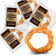 AFreschi Turkey Tendon for Dogs, Premium All-Natural, Hypoallergenic, Dog Chew Treat, Easy to Digest, Alternative to Rawhide, Ingredient Sourced from USA, (Small)