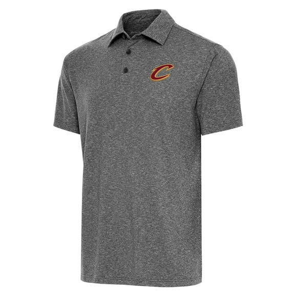 Men's Antigua  Heather Black Cleveland Cavaliers Big & Tall Par 3 Polo