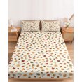 thumbnail image 2 of Full Size Fitted Sheet Set - Maple Leaves Fall 3 Piece Bedding Sets 16" Deep Pocket Fitted Sheet with 2 Pillowcases, Autumn Ditsy Botanical Thanksgiving Brushed Microfiber Hotel Luxury Bed Sheets, 2 of 9