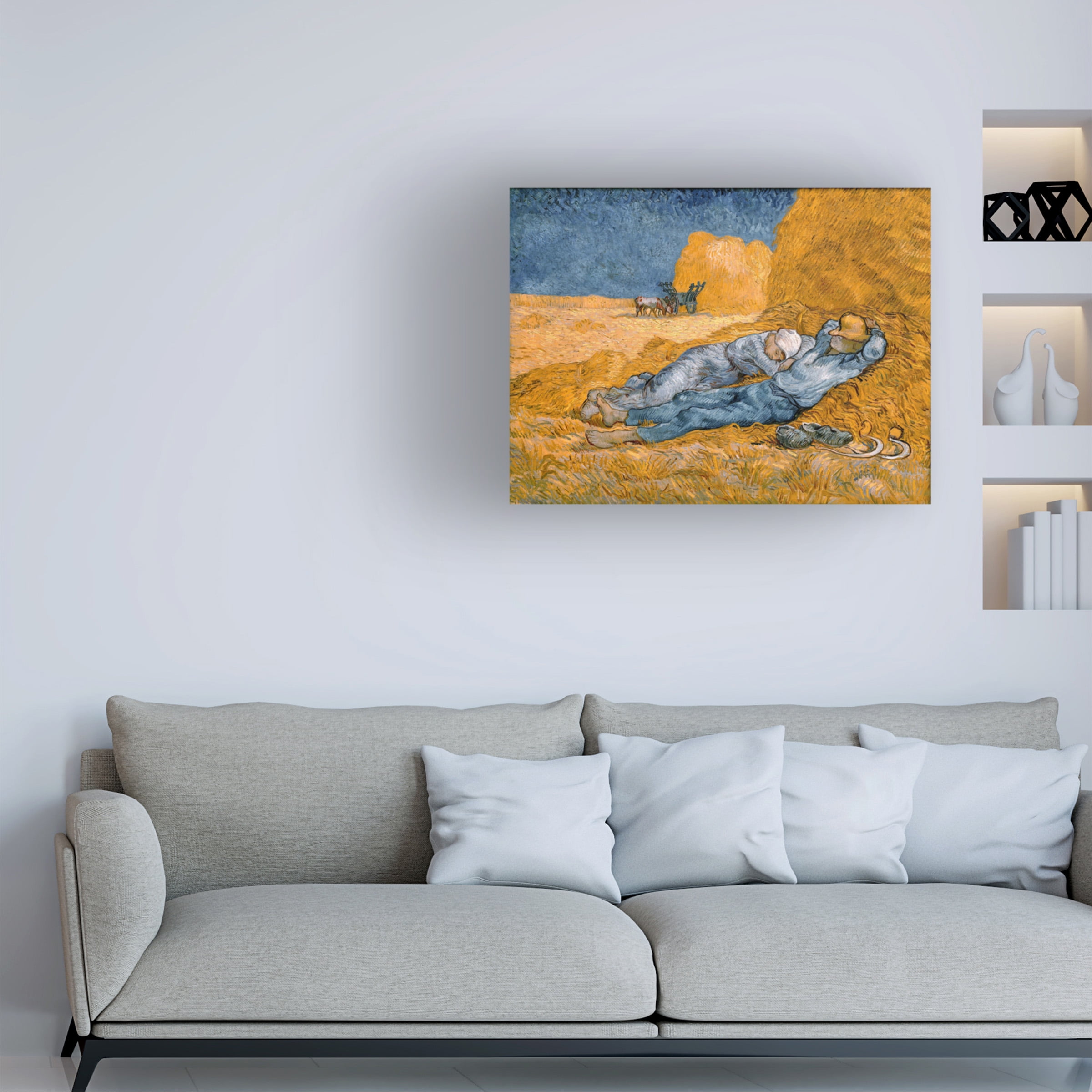 Van Gogh 'Rest From Work' Canvas Art
