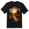 thumbnail image 2 of Plus Size Shirt for Women Black Tops for Women Short Sleeves Shirt for Women Village T Shirt Crewneck Shirt for Women XL, 2 of 5
