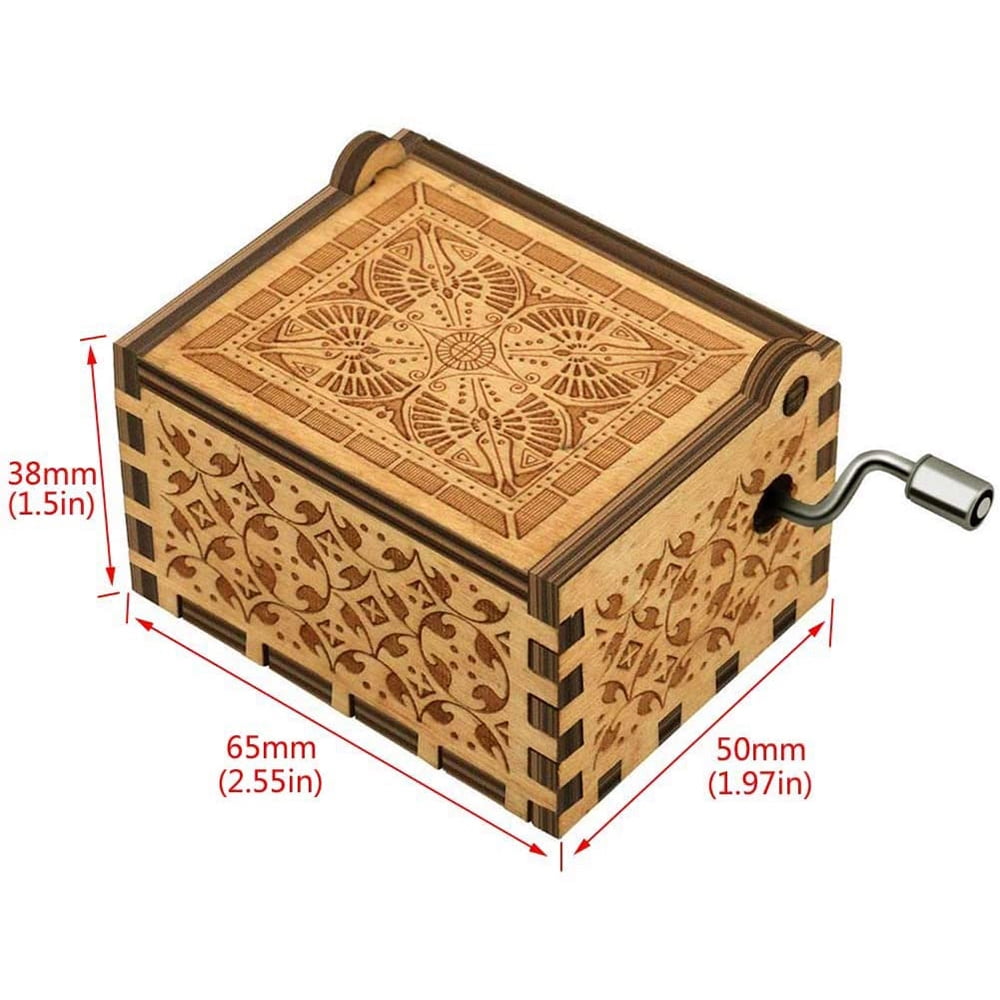 You are My Sunshine Music Box Vintage Laser Engraved Wooden Musical Boxes Gifts for Birthday/Valentines Day/Thanksgiving Day/Christmas Cute Hand Cranked Small Sunshine Music Box Home Decor