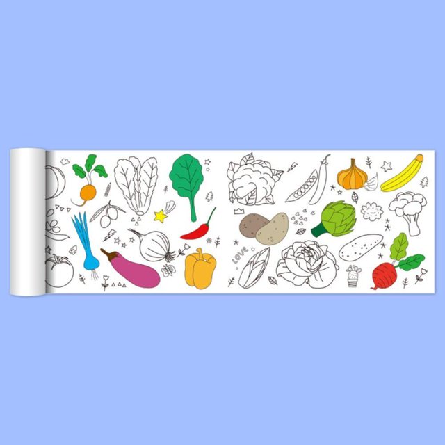 Rollo De Dibujo ORLANTHA Papel 30 * 90cm Graffiti Scroll Juguetes Diy Color Pegajoso Juego Para Colorear