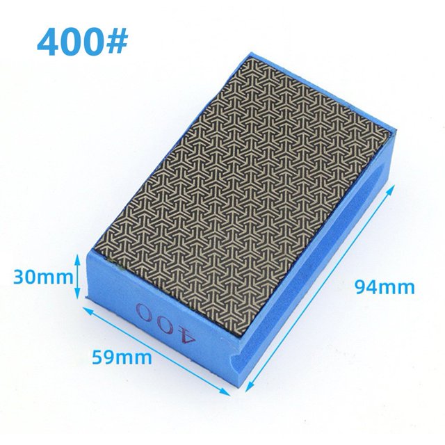 Polishing Hand for Pads 90*55mm For Granite Marble Glass Grinding Tools 400#