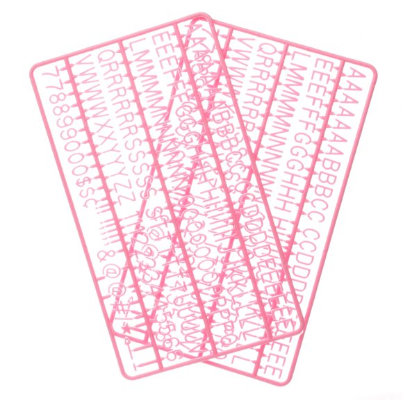Letras de fieltro Veskaoty 300 piezas rosa 1,8 cm
