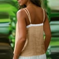thumbnail image 5 of Ihhxva Women's Spaghetti Strap Tank Top Loose Fit Lace Trim Cami V-Neck Sleeveless Summer Casual Cotton Flowy Layering Beach Essential S-2XL, 5 of 7