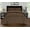 Brown, variant on 2-Piece Pintuck Design Duvet Cover SetWrinkle-Free Twin/Twin XL Navy Blue