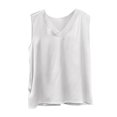 thumbnail image 5 of Tank Tops for Women ole Glossy Satin Sleeveless V Neck Lace Toggle Simple Cut Sweatshirt Camis Top, 5 of 7