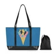 thumbnail image 7 of FORMRS Canvas Laptop Tote Bag for Women with 15.6" Computer Compartments Shoulder Handbag, Colorful Ice Cream Cat, 7 of 7