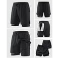 thumbnail image 5 of Bibifish Women's 2-In-1 Shorts Double Layer Unisex Couple Running Outdoor Shorts Workout Shorts, 5 of 6