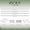 thumbnail image 7 of white Curtain Rods for Windows 48 to 84 Inch Adjustable Length 1 Inch Diameter Heavy Duty Window Curtain Rods for Indoor Ourdoors With Classic Square Finials, 7 of 7